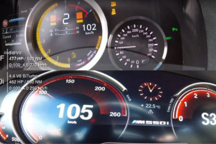 BMW M550i против Lexus GS F. Тест на ускорение, сравнение параметров работы двигателей